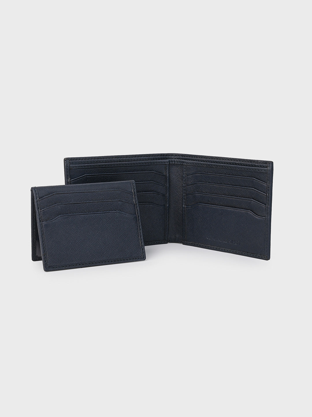 Navy Slim Bifold Wallet with Removable Card Holder