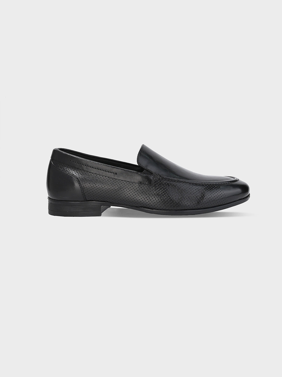 Men's Black Leather Hook & Loop Sandals