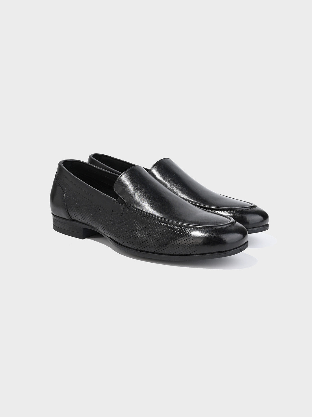 Men's Black Leather Hook & Loop Sandals