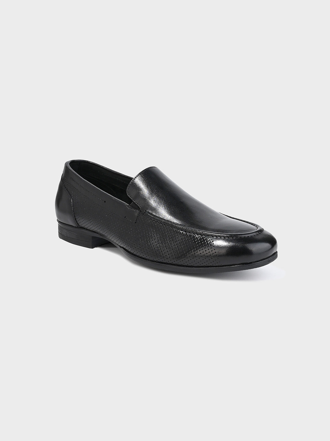 Men's Black Leather Hook & Loop Sandals