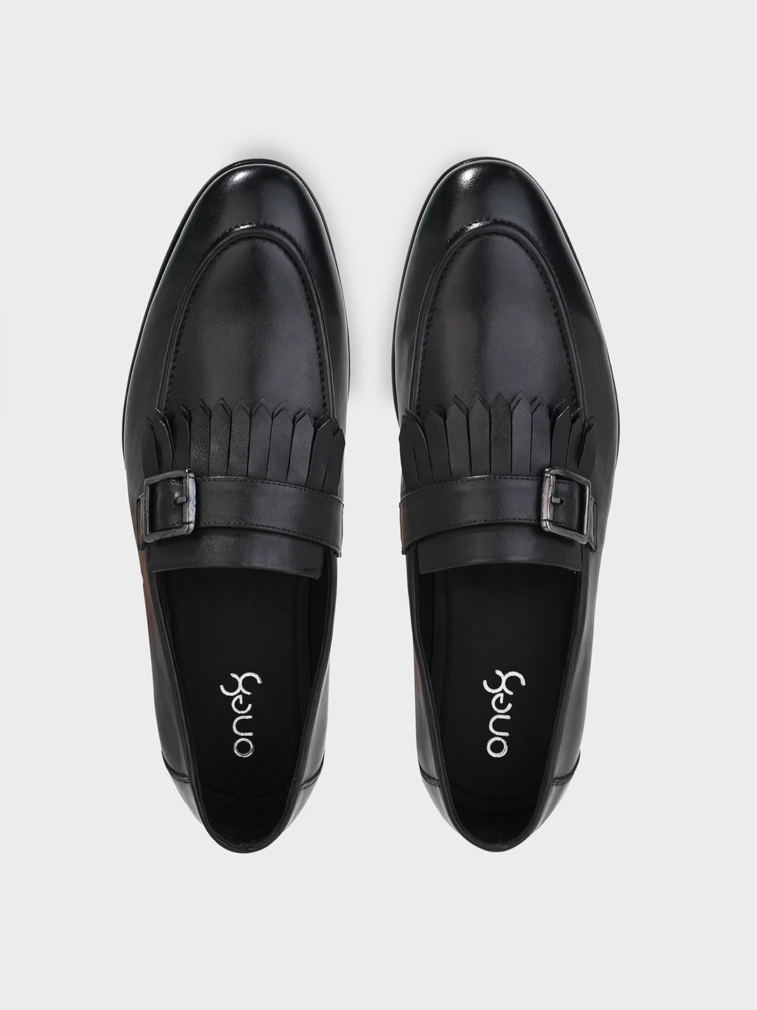Classic Black Leather Men's Slip-On Loafer Shoes