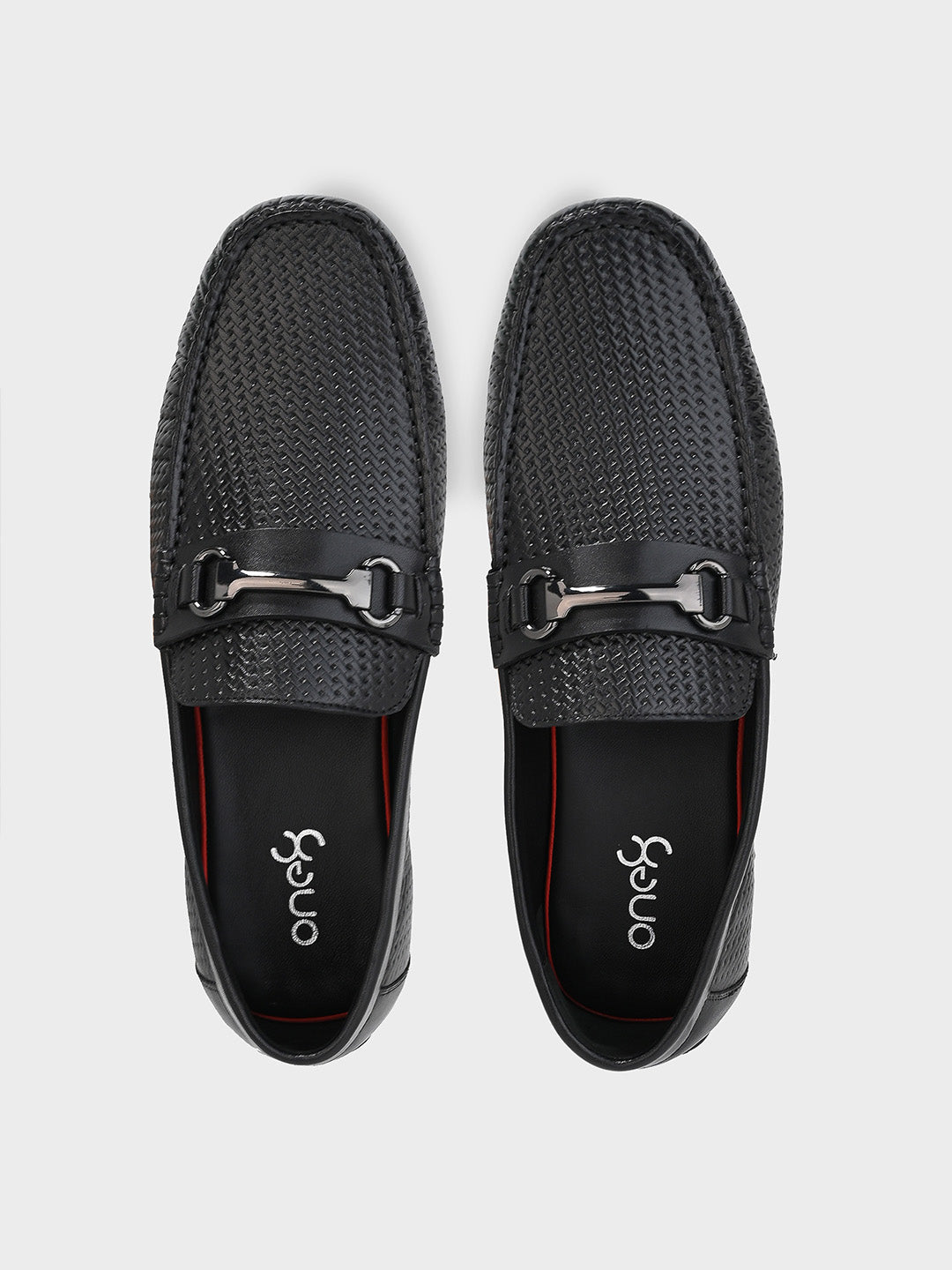 Men's Black Leather Slip-On Loafers