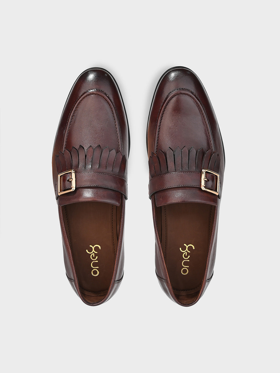 Men's Brown Leather Slip-On Loafer Shoes
