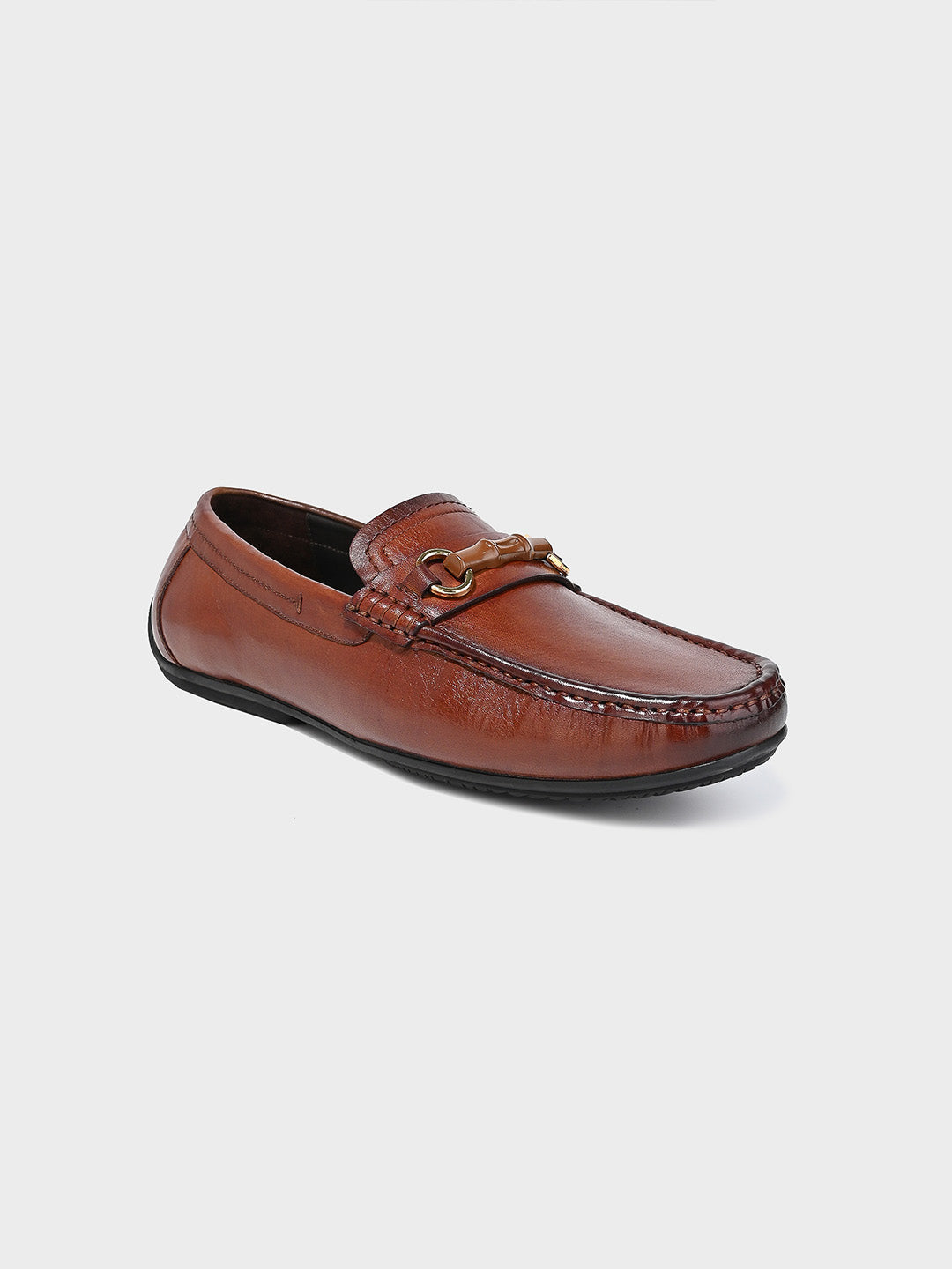 Men's Brown Leather Slip-On Loafers