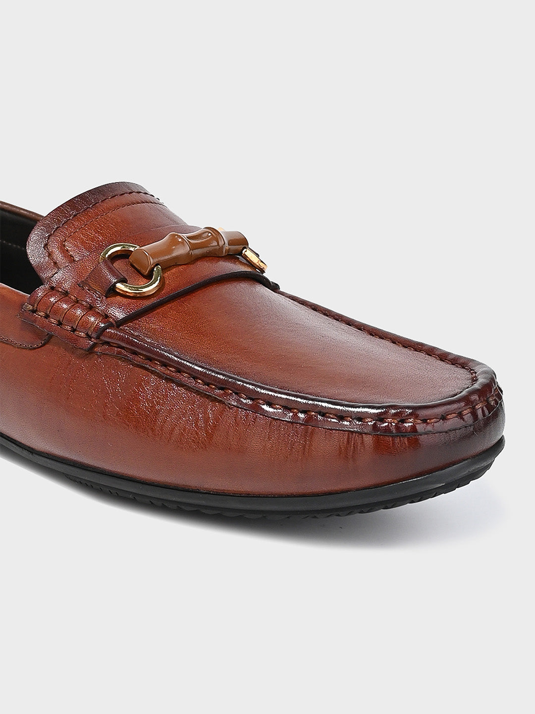 Men's Brown Leather Slip-On Loafers