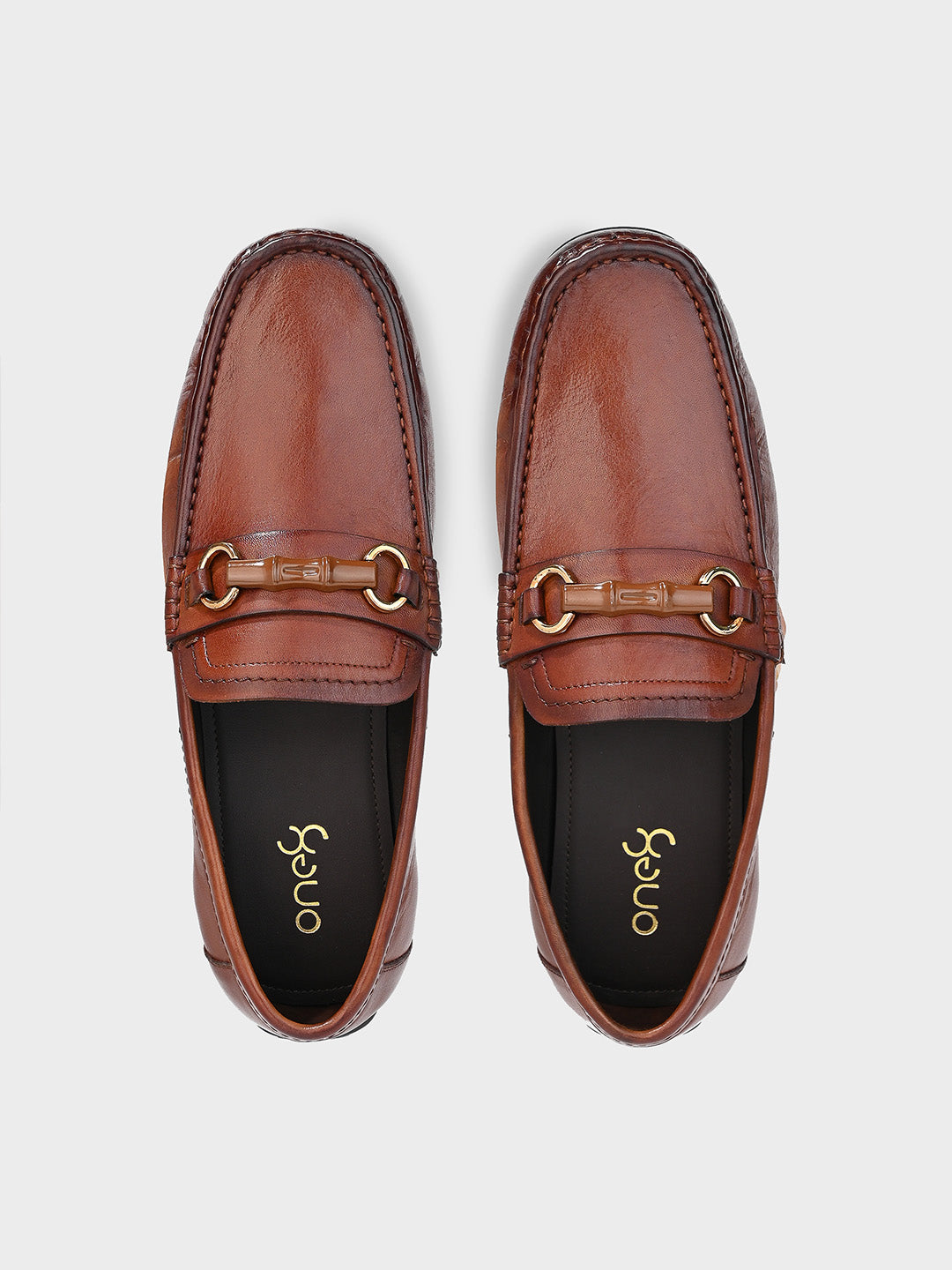 Men's Brown Leather Slip-On Loafers