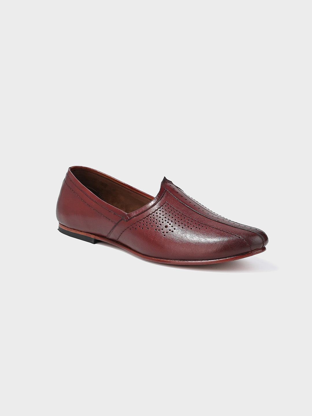 Men's Tan Leather Handmade Ethnic Juti