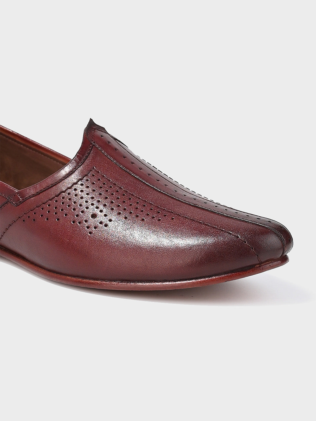 Men's Tan Leather Handmade Ethnic Juti
