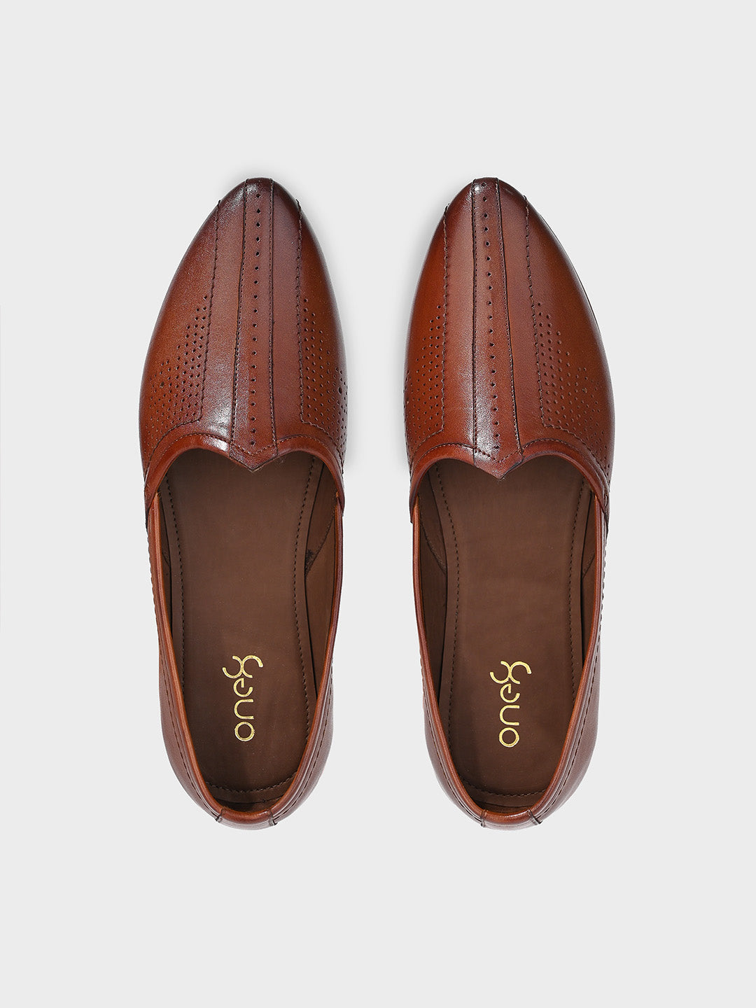 Men's Cherry Leather Handmade Ethnic Juti