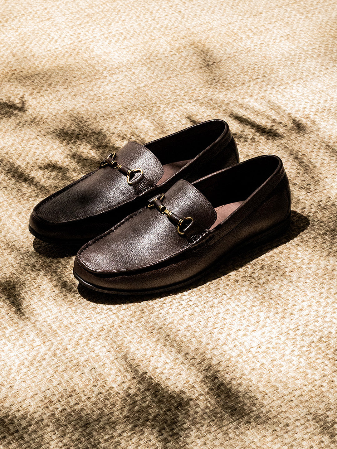 Brown Leather Slip-on Men's Loafer