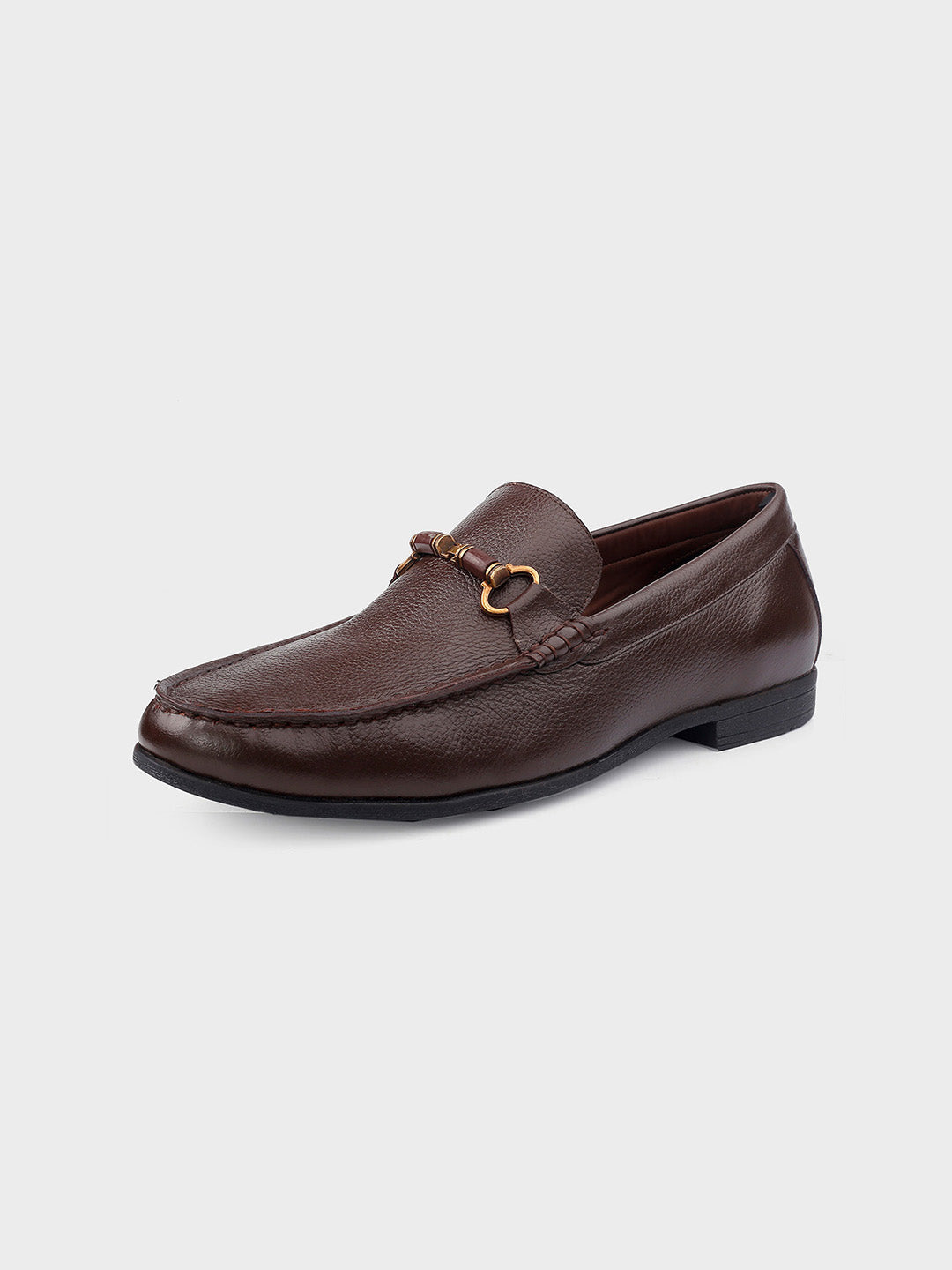 Brown Leather Slip-on Men's Loafer