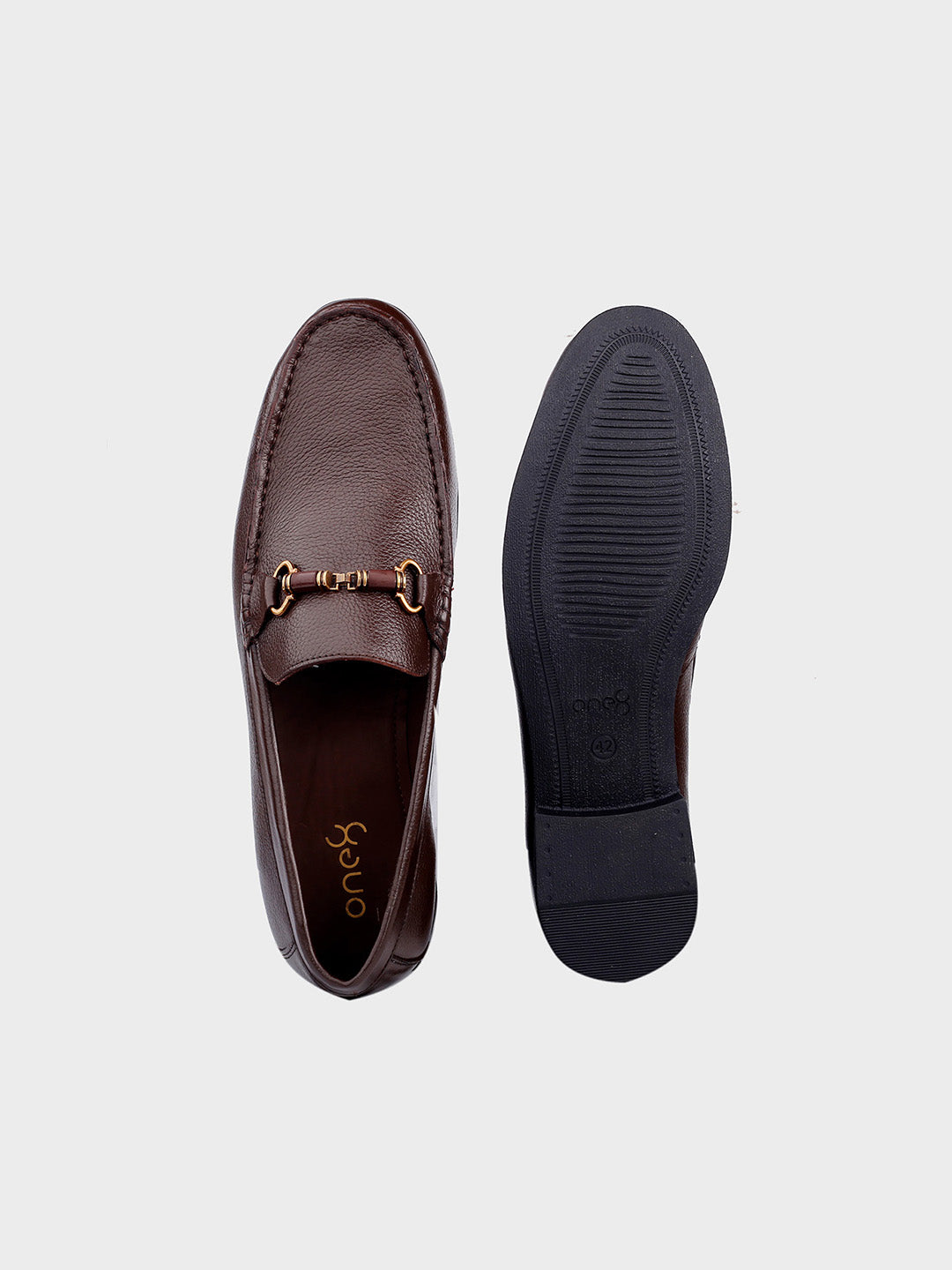 Brown Leather Slip-on Men's Loafer