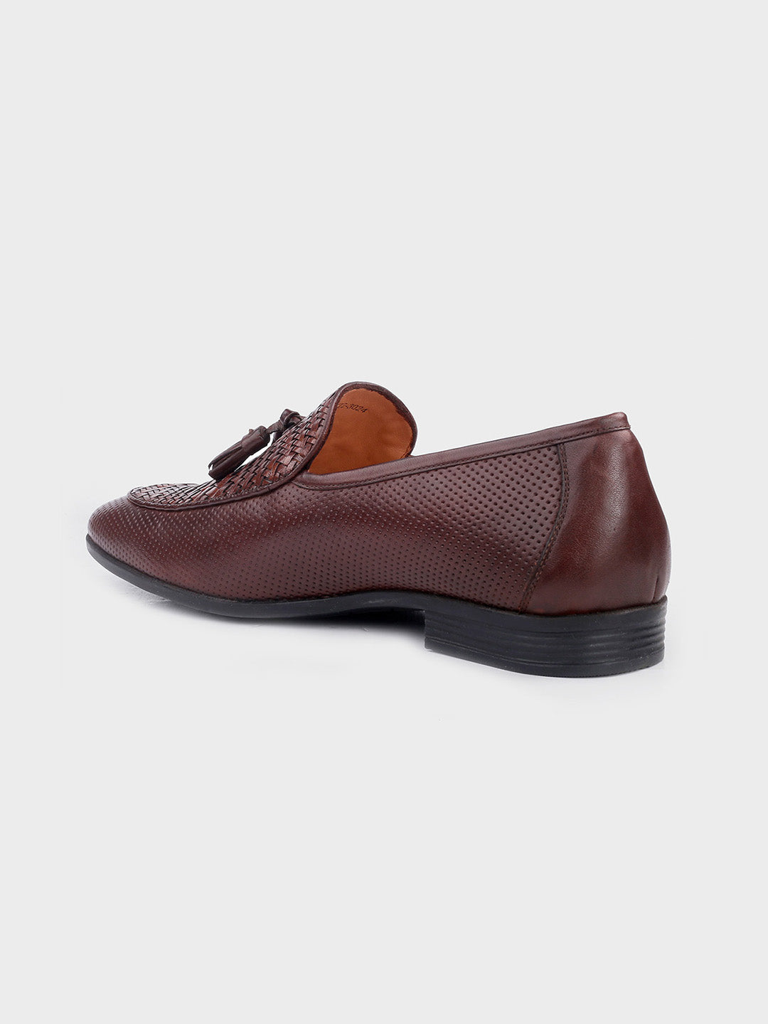 Men's Classic Brown Leather Slip-On Tassel Shoes