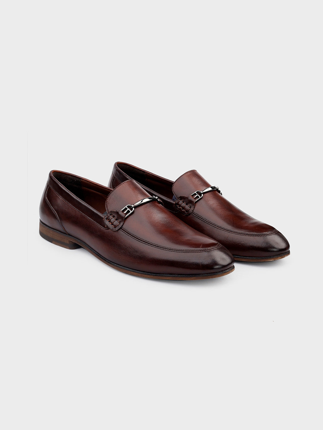 Men's Brown Leather Slip-on Shoes