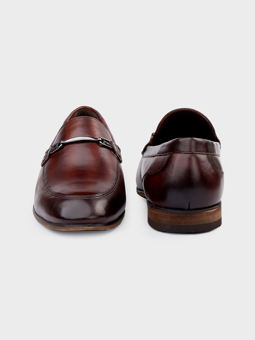 Men's Brown Leather Slip-on Shoes