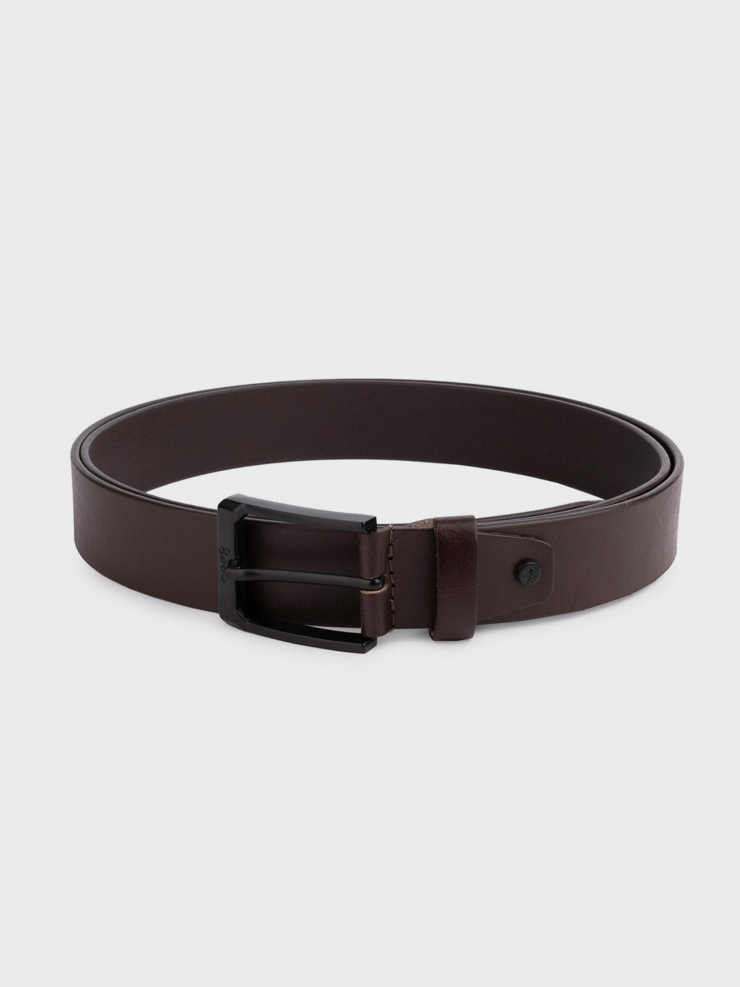 Brown Genuine Leather Tang Closure Fashion Semi-Formal Belt