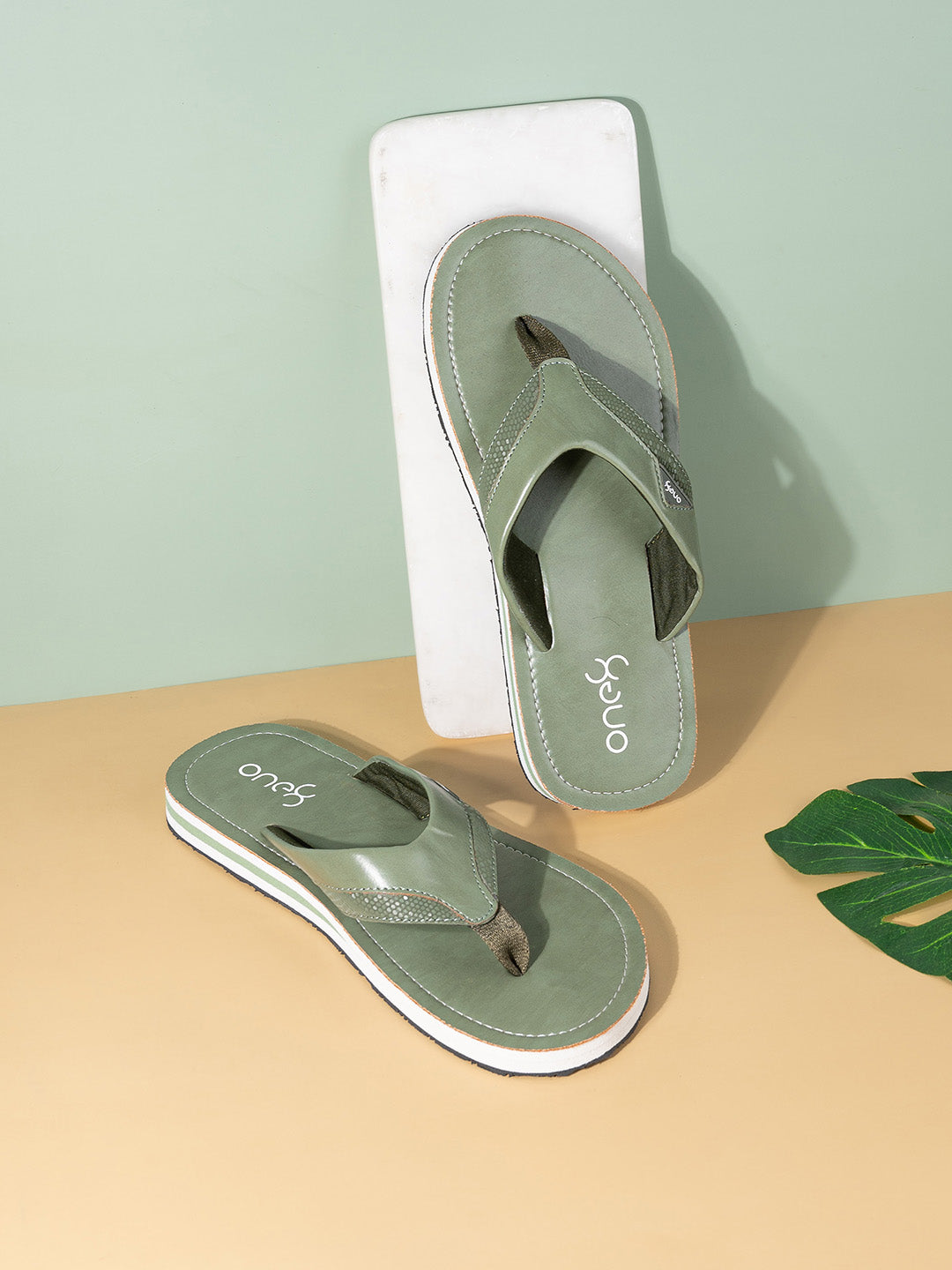 Bounce-Back Comfort Slides in Olive