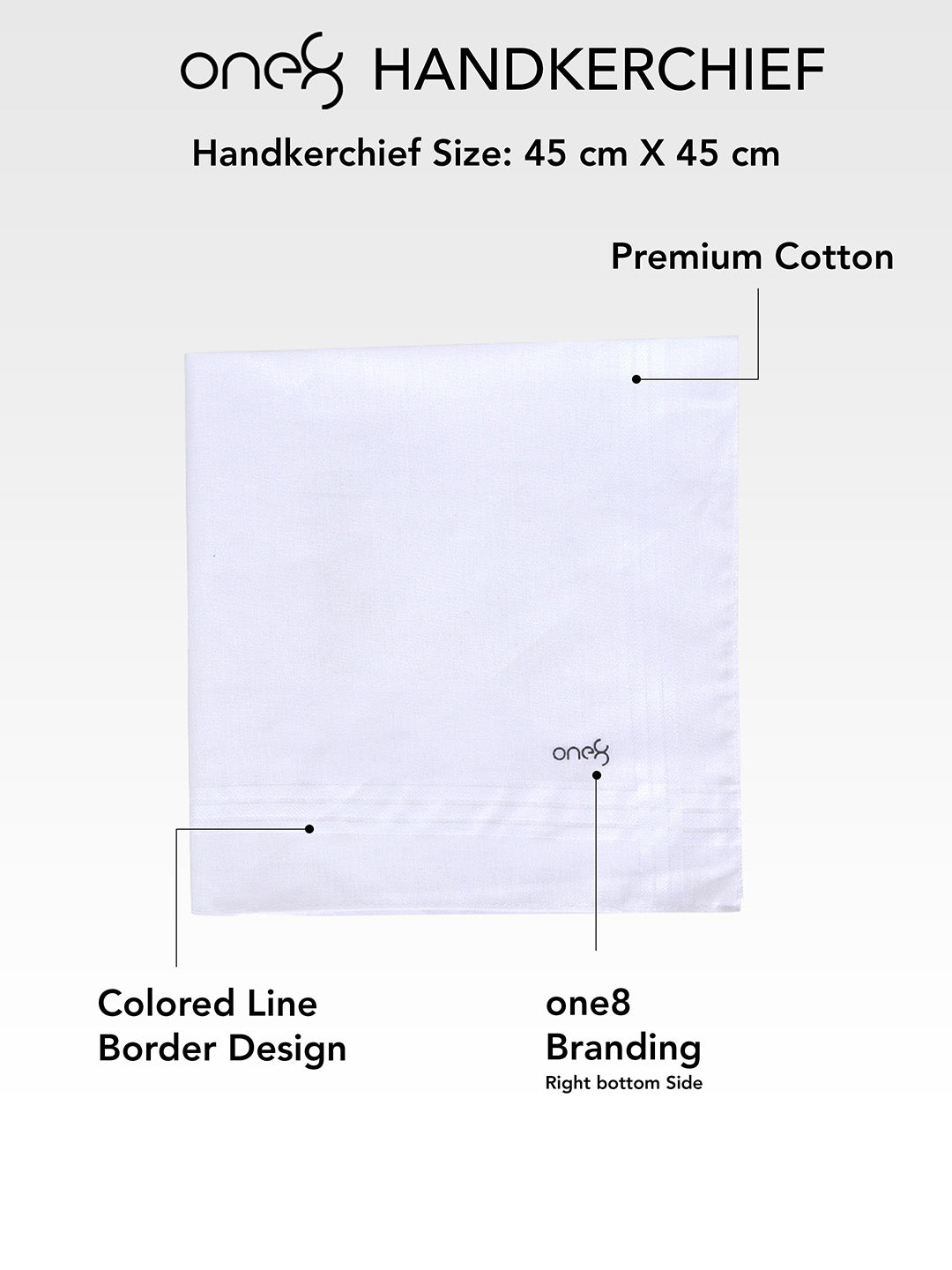 Pure White Perfection: One8 Select Classic Handkerchiefs